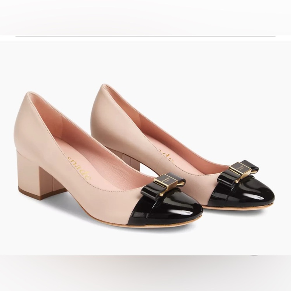 Kate Spade Pink and Black Block Heels